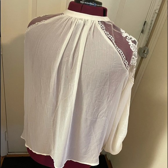 Hayden Ivory sheer top with full sleeves - Picture 3 of 4